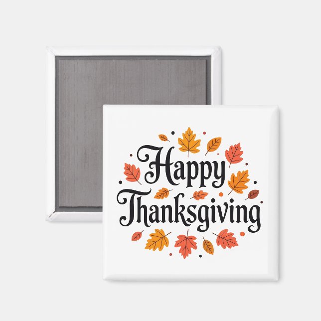 Happy thanksgiving magnet (Front/Back)