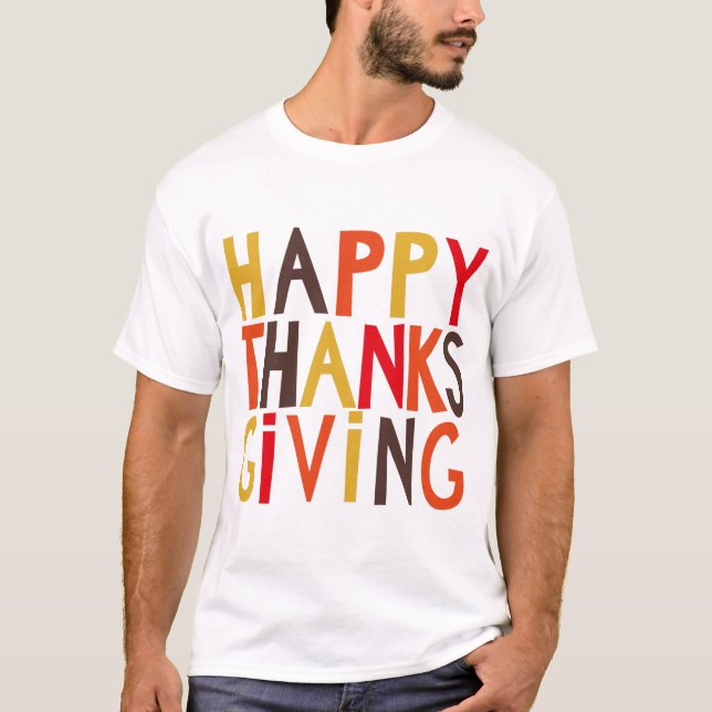 Happy thanksgiving! Manar-shirt T Shirt (Framsida)