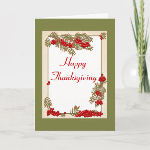 Happy thanksgiving med anpassningsbar på rad helgkort