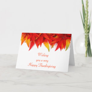 Happy thanksgiving med höst löv anpassningsbar helgkort
