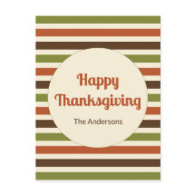 Happy thanksgiving med Namn Färg Rand