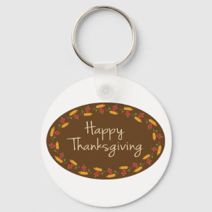 Happy thanksgiving-meddelande nyckelring