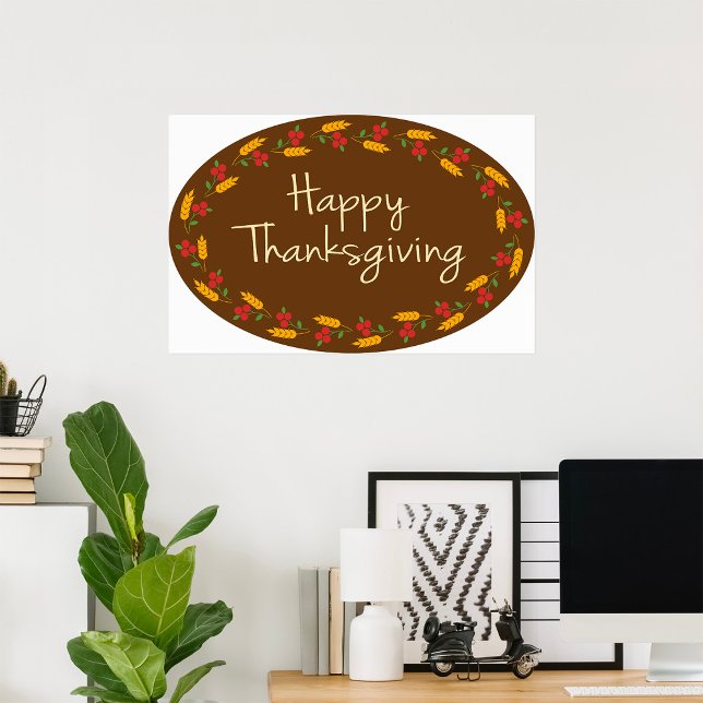Happy thanksgiving-meddelande poster (Skapare uppladdad)