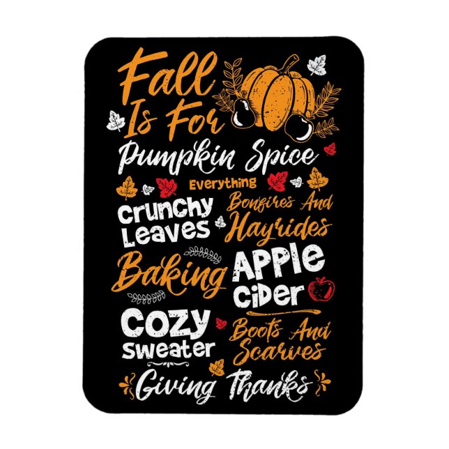 Happy thanksgiving minskar för pumpkin Spice Magnet (Vertikal)