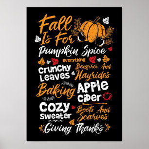 Happy thanksgiving minskar för pumpkin Spice Poster