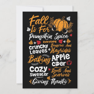 Happy thanksgiving minskar för pumpkin Spice Tack Kort