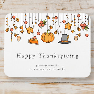 Happy thanksgiving Modern enkel Chic Magnet