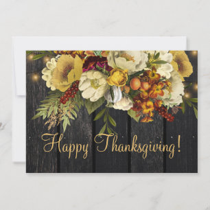 Happy thanksgiving moderna Thanksgiving av rustisk Julkort