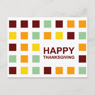 happy thanksgiving (modets kvadrater) helg vykort