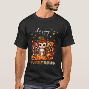 Happy thanksgiving-monokonsten Turkiet Fall Leav T Shirt
