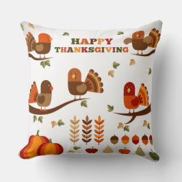 Happy thanksgiving Mönster Kudde