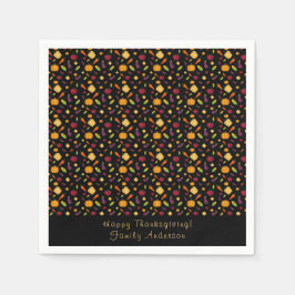 Happy thanksgiving mönster pappersservett