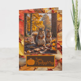 Happy thanksgiving-muntorrt ekorrekort tack kort