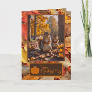 Happy thanksgiving-muntorrt ekorrekort tack kort