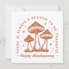Happy thanksgiving myshroom whimsical teracotta julkort