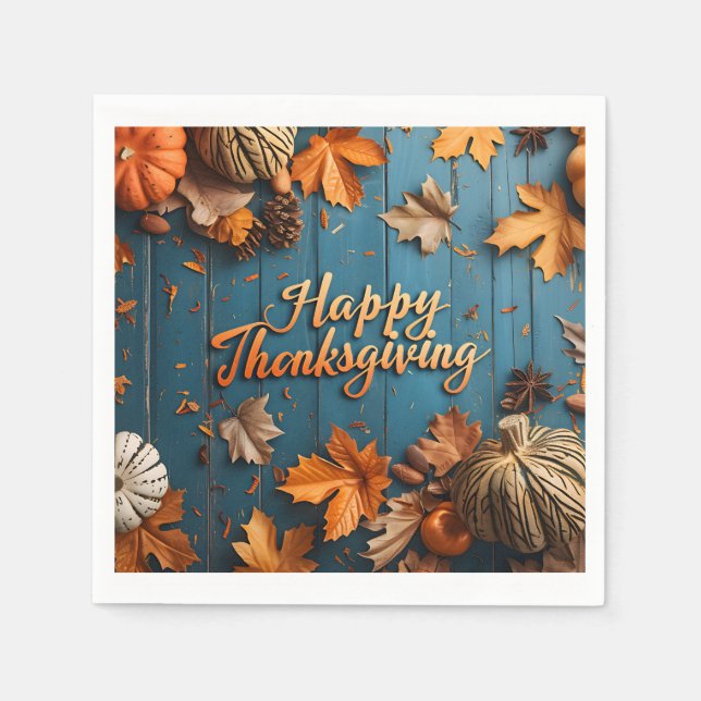 Happy thanksgiving Napkins Pappersservett (Framsidan)