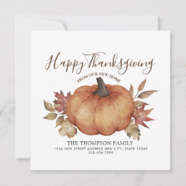 Happy thanksgiving New Home Pumpkin Flytta Meddelande