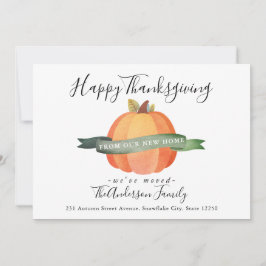 Happy thanksgiving New Home Pumpkin Helgdag Flytta Meddelande
