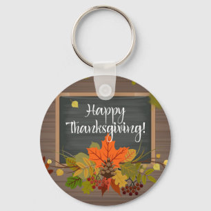 happy thanksgiving nyckelring