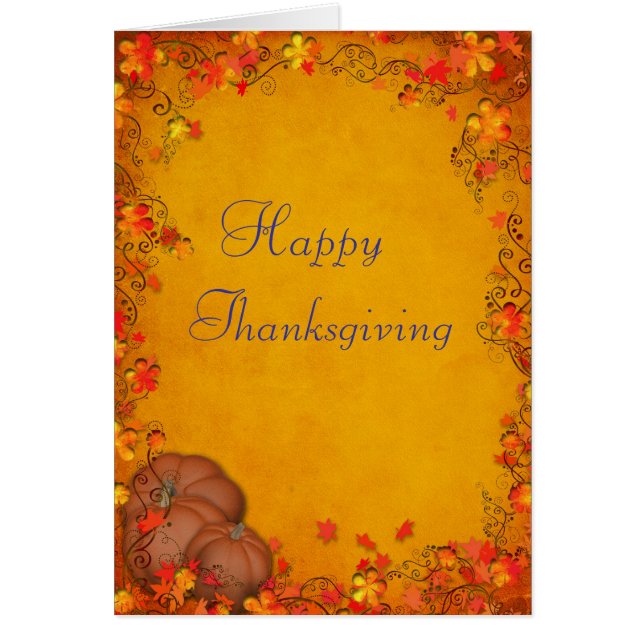 Happy thanksgiving OBS kort (Framsidan)