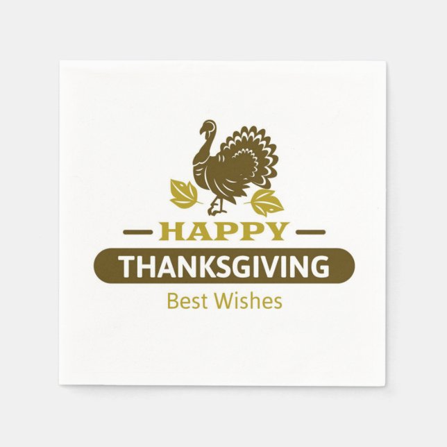 Happy thanksgiving Önskemål Pappersservett (Framsidan)