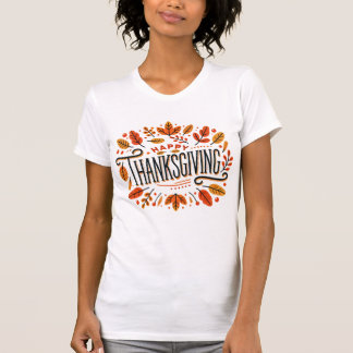 Happy thanksgiving Orange Gult Höst löv kvinnor T Shirt