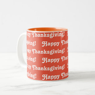 Happy thanksgiving Orange Två-Tonad Mugg
