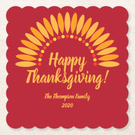Happy thanksgiving  på Red Add Namn och Year Underlägg Papper