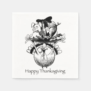 Happy thanksgiving pappersservett