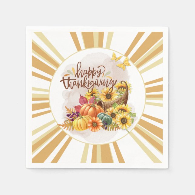 Happy thanksgiving pappersservett (Framsidan)