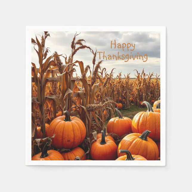 Happy thanksgiving pappersservett (Framsidan)