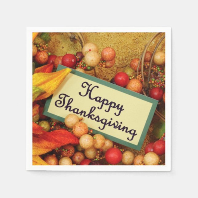 Happy thanksgiving pappersservett (Framsidan)