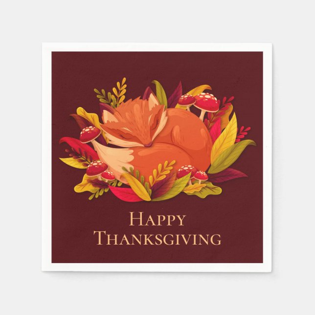 Happy thanksgiving pappersservett (Framsidan)