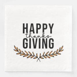 Happy thanksgiving pappersservett