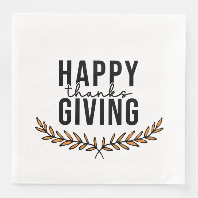 Happy thanksgiving pappersservett (Framsida)