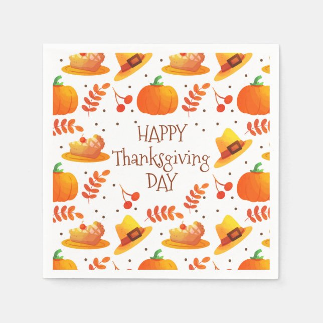 Happy thanksgiving pappersservett (Framsidan)