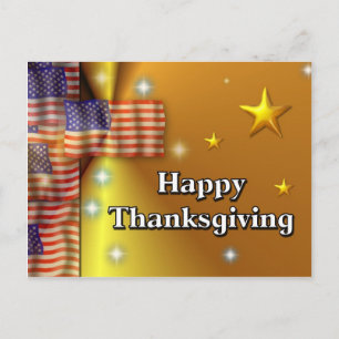 Happy thanksgiving Patriotic Helg Vykort