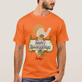 Happy thanksgiving, personlig namn t shirt