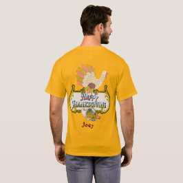 Happy thanksgiving, personlig namn t shirt