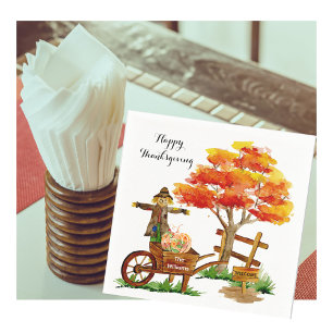 Happy thanksgiving-Personligens flödesscen Pappersservett