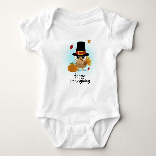 Happy thanksgiving Pilgrim Turkiet T Shirt (Framsida)