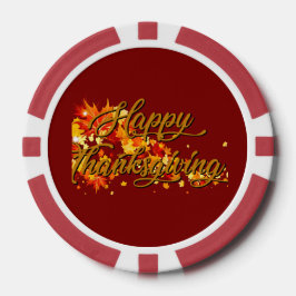 Happy Thanksgiving Poker Marker