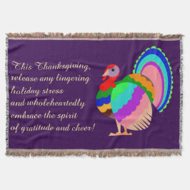 Happy thanksgiving. Polska designblommor. Filt