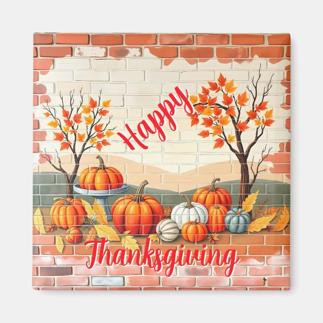 Happy thanksgiving Popular Fall Magnet (Framsidan)