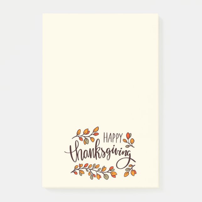 Happy thanksgiving post-it block (Framsida)
