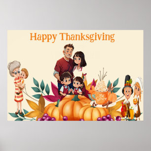 Happy thanksgiving poster
