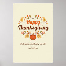 Happy thanksgiving Poster
