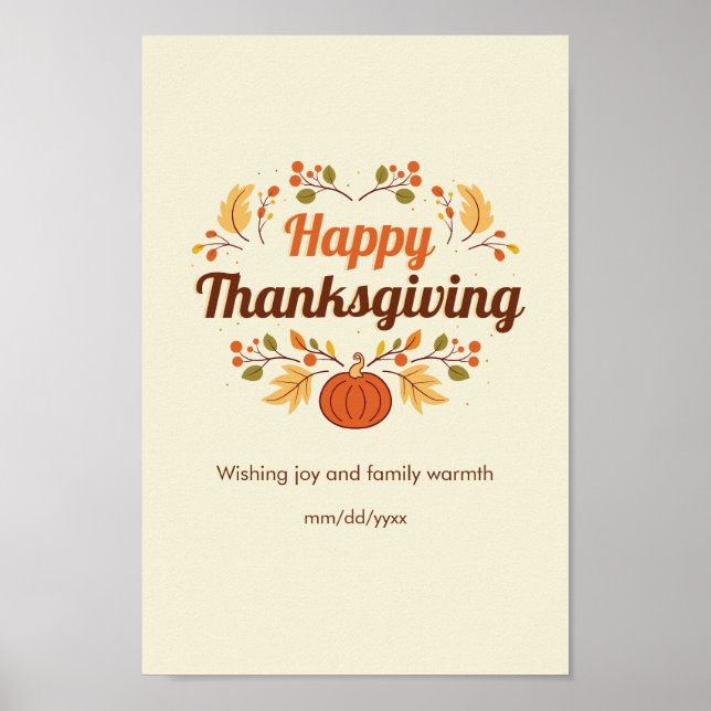 Happy thanksgiving Poster (Framsidan)
