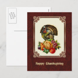 Happy thanksgiving. Postkort för vintagens utformn Helg Vykort