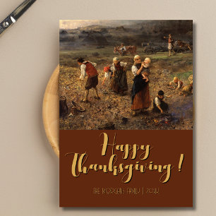 Happy thanksgiving Potato Harvest Card L. Knaus Kort